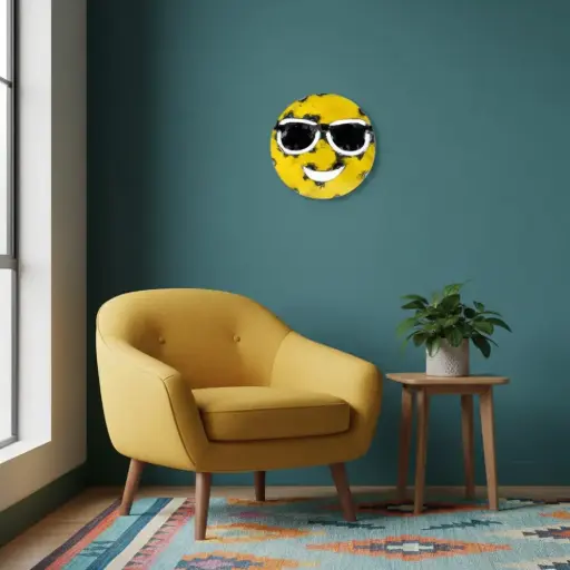 [EMO15-SUNGLASSES-C] Emoji - 😎 - Visage avec lunettes de soleil - 15 x 15 x 3 cm