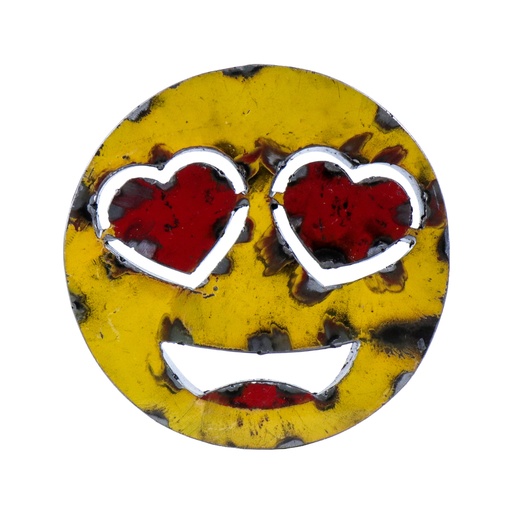 [EMO30-HEARTEYE-C] Emoji - 😍 - Visage souriant avec des yeux en forme de Cœur - 28 x 28 x 4 cm