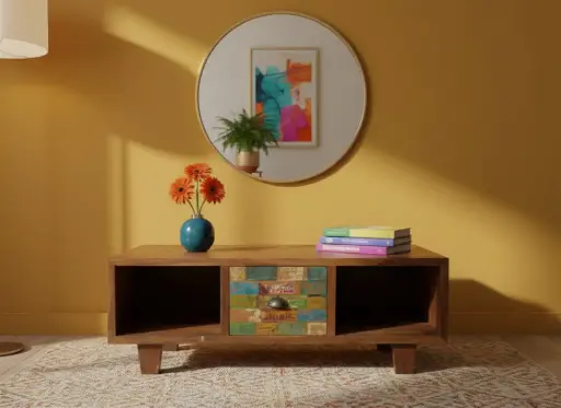 [2024-04-25-0049-A] Meuble TV - 1 tiroir, 2 rangements - 120 x 45 x 60 cm