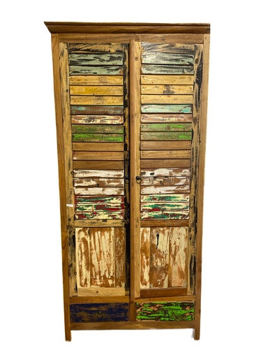 [2024-04-25-0093-A] Armoire - 2 tiroirs, 2 portes, 3 étages - 85 x 175 x 54 cm