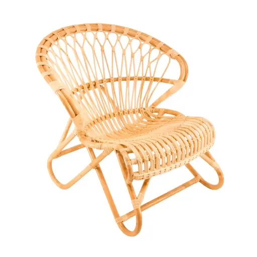 [RATTCHAIR75-C] Fauteuil en Rotin - Natural - 75 x 75 x 70 cm
