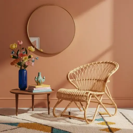 [RATTCHAIR75-C] Fauteuil en Rotin - Natural - 75 x 75 x 70 cm