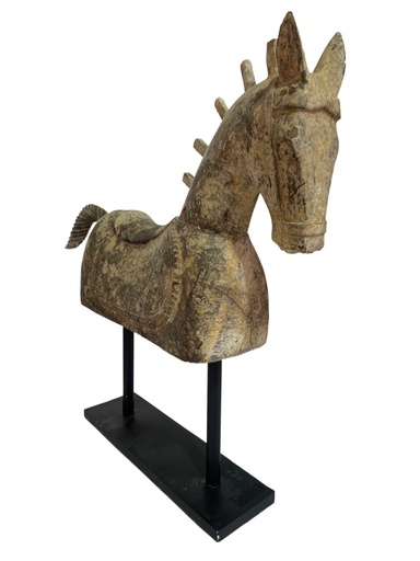 [2024-05-03-0029-A] Cheval Déco sur Socle - 55 x 55 x 12 cm