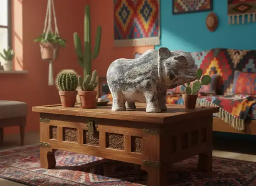 [2024-05-03-0041-A] Cochon Terracotta Tirelire - 45 x 65 x 30 cm