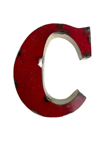 Lettre en Métal - 'C' - Petite - 15 cm