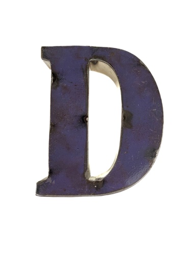 Lettre en Métal - 'D' - Petite - 15 cm