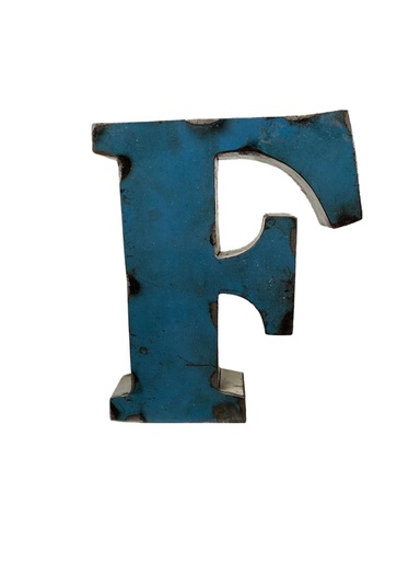 Lettre en Métal - 'F' - Petite - 15 cm