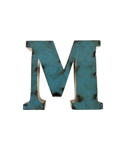 Lettre en Métal - 'M' - Petite - 15 cm