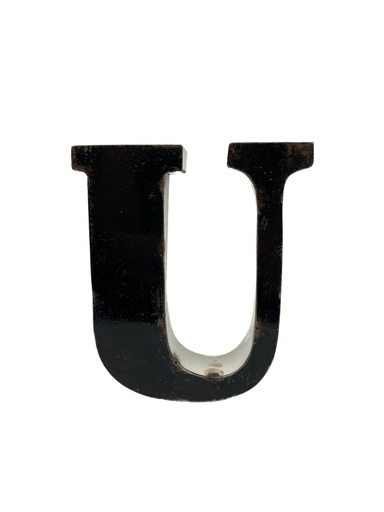 Lettre en Métal - 'U' - Petite - 15 cm