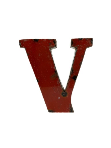 Lettre en Métal - 'V' - Petite - 15 cm