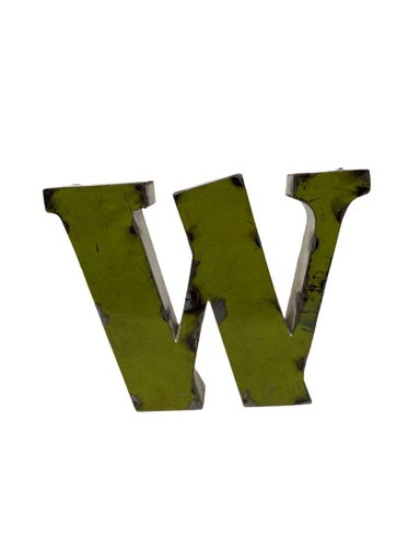 Lettre en Métal - 'W' - Petite - 15 cm