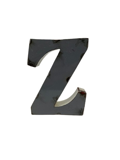 Lettre en Métal - 'Z' - Petite - 15 cm