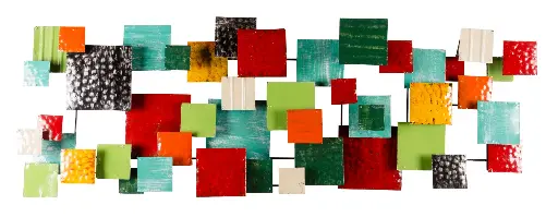 [PIM125-01-C] Décoration Murale 'Pimp Industrie Modulable' - Mix Couleur - 125 x 45 x 7 cm