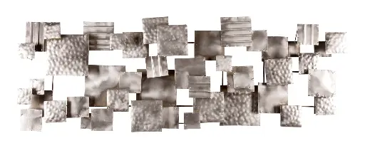 [PIM125-02-C] Décoration Murale 'Pimp Industrie Modulable' - Métal Brossé - 125 x 45 x 7 cm