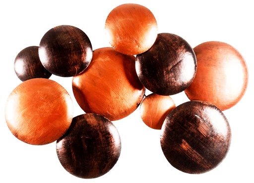 [PC100-03-C] Décoration Murale 'Pimp Cercle' - Cuivre - 100 x 70 x 13 cm