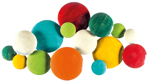 [PC130-01-C] Décoration Murale 'Pimp Cercle' - Mix Couleur - 130 x 70 x 13 cm
