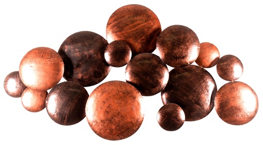 [PC130-03-C] Décoration Murale 'Pimp Cercle' - Cuivre - 130 x 70 x 13 cm