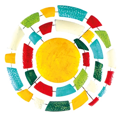 [PSP80-01-C] Décoration Murale 'Pimp Spirale' - Mix Couleur - 80 x 80 x 6 cm