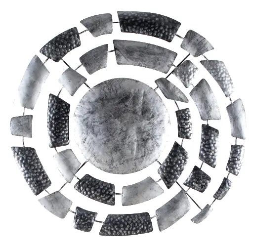 [PSP80-02-C] Décoration Murale 'Pimp Spirale' - Noir & Argent - 80 x 80 x 6 cm