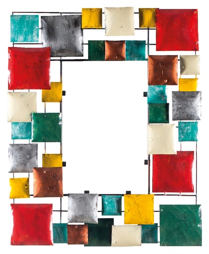 [PM70-01-C] Décoration Murale 'Pimp Miroir' - Mix Couleur - 70 x 55 x 6 cm