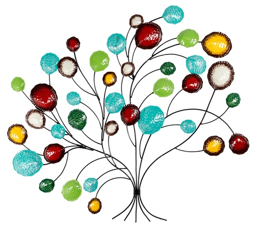 [PTL110-01-C] Décoration Murale 'Pimp Arbre de Vie' - Mix Couleur - 110 x 100 x 5 cm