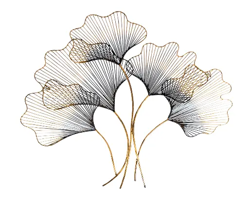 [PG75-C] Décoration Murale 'Pimp Ginko' - Or - 75 x 75 x 2 cm