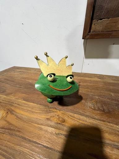 [2024-06-04-0033-B] Grenouille Roi - Photophore & Tirelire - 15 x 12 x 15 cm