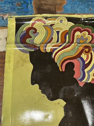 [2024-06-06-0057-B] Affiche Upcycling "Bob Dylan" - Pot de Peinture Déroulé - 34 x 27 x 1 cm