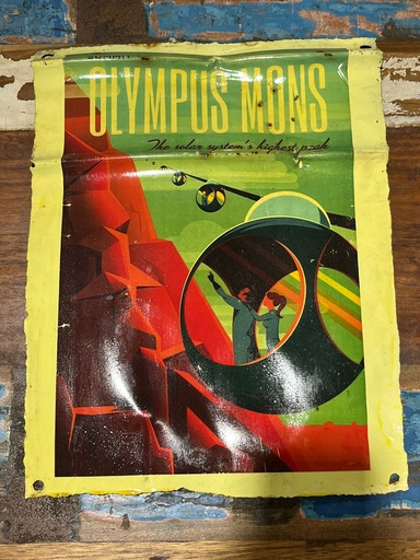 [2024-06-06-0058-B] Affiche Upcycling "Olympus Mons" - Pot de Peinture Déroulé - 34 x 27 x 1 cm