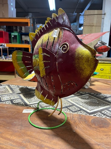 [2024-06-06-0068-B] Poisson Sur Pied - Photophore - 40 x 15 x 43 cm
