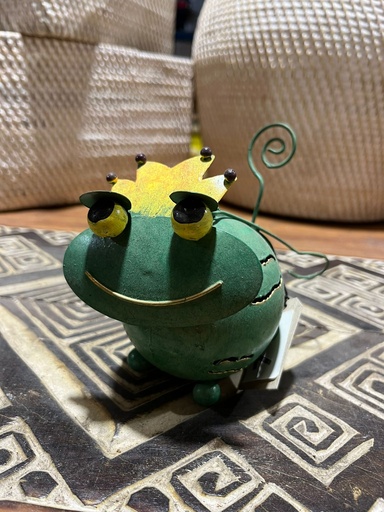 [2024-06-07-0007-B] Grenouille - Photophore et Porte-photo - 10 x 8 x 10 cm