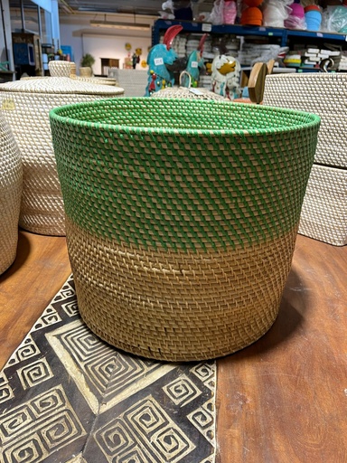 [2024-06-07-0030-B] Panier Vert avec Anse - 35 x 42 x 42 cm