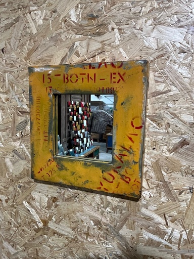 [2024-06-07-0052-B] Miroir Carré Upcycling - 38 x 38 x 3 cm