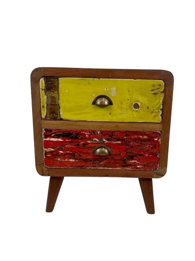 [2024-08-20-0011-A] Table de Nuit - 2 tiroirs - 55 x 50 x 40 cm