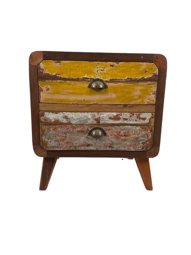 [2024-08-20-0013-A] Table de Nuit - 2 tiroirs - 55 x 50 x 40 cm