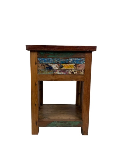 [2024-08-20-0019-A] Table de Nuit - 1 étagère, 1 tiroir - 70 x 50 x 40 cm