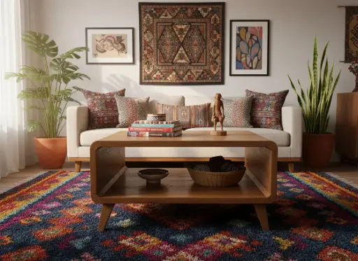 [2024-08-20-0053-A] Table Basse - 1 étagère - 45 x 80 x 80 cm