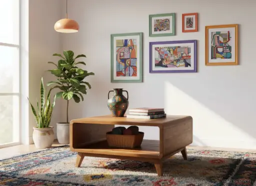 [2024-08-20-0057-A] Table Basse - 1 étagère - 45 x 80 x 80 cm