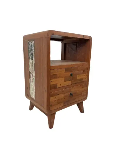 [2024-08-20-0069-A] Petite Commode - 2 tiroirs, 1 étagère - 75 x 51 x 40 cm