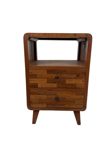 [2024-08-20-0069-A] Petite Commode - 2 tiroirs, 1 étagère - 75 x 51 x 40 cm