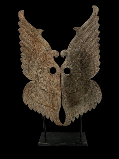 [2024-09-05-0001-A] Ailes en bois sculptées - 135 x 78 x 20 cm