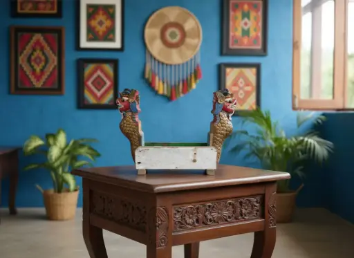 [2024-09-06-0003-A] Déco Dragon Balinais Ancien - 65 x 90 x 25 cm