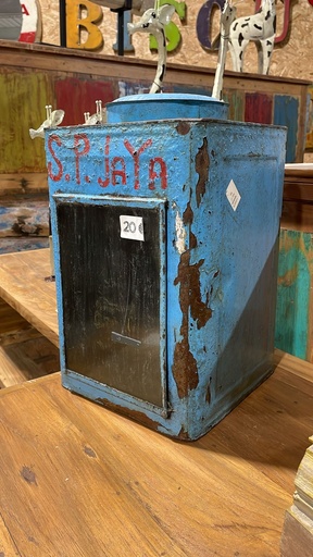 [2024-11-19-0026-B] Lanterne Bleu Clair - 40 x 23,5 x 23,5 cm