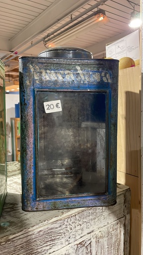 [2024-11-19-0030-B] Lanterne Bleue - 40 x 23,5 x 23,5 cm
