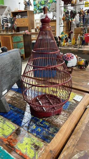 [2024-11-19-0064-B] Cage à Oiseau Bordeaux - 60 x 30 x 30 cm