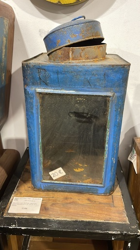 [2024-11-19-0134-B] Lanterne Bleue - 40 x 23,5 x 23,5 cm