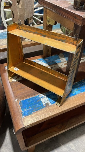 [2024-11-22-0041-B] Étagère Jaune Upcycling - 35 x 45 x 15 cm
