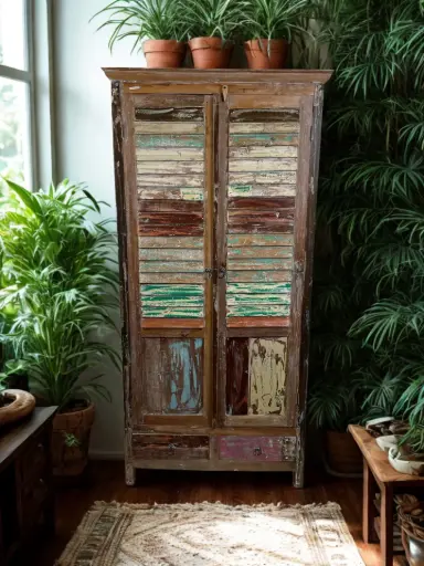 [2024-11-28-0007-A] Grande Armoire - 2 portes, 2 tiroirs - 175 x 88 x 54 cm