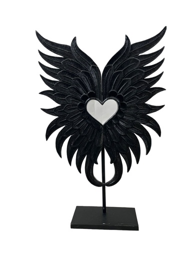 [2024-11-29-0001-A] Ailes Sculptée sur Socle - 100 x 65 x 17 cm