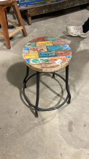 [2025-02-13-0057-B] Tabouret Java - Finition Mozaïque - 50 cm